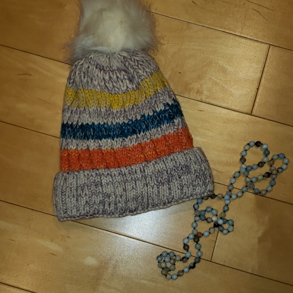 Boho winter beanie